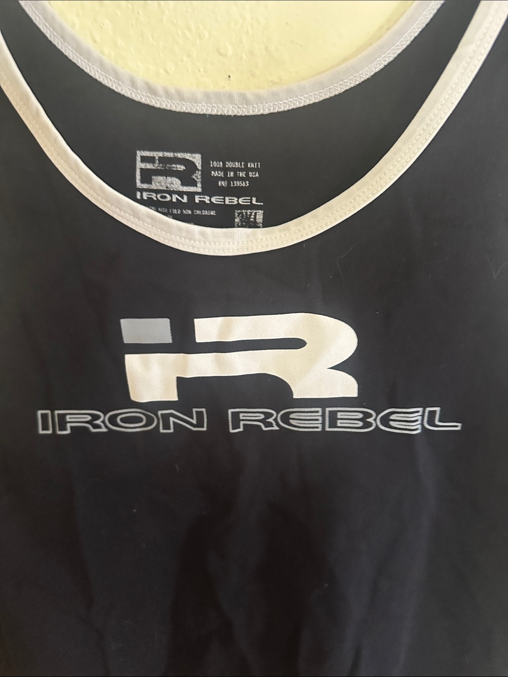 Iron Rebel Black Athletic Singlet  EUC - Picture 3 of 5